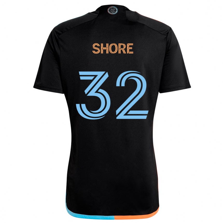 Kinder Fußball Jonathan Shore #32 Schwarz Orange Blau Auswärtstrikot Trikot 2024/25 T-Shirt Luxemburg