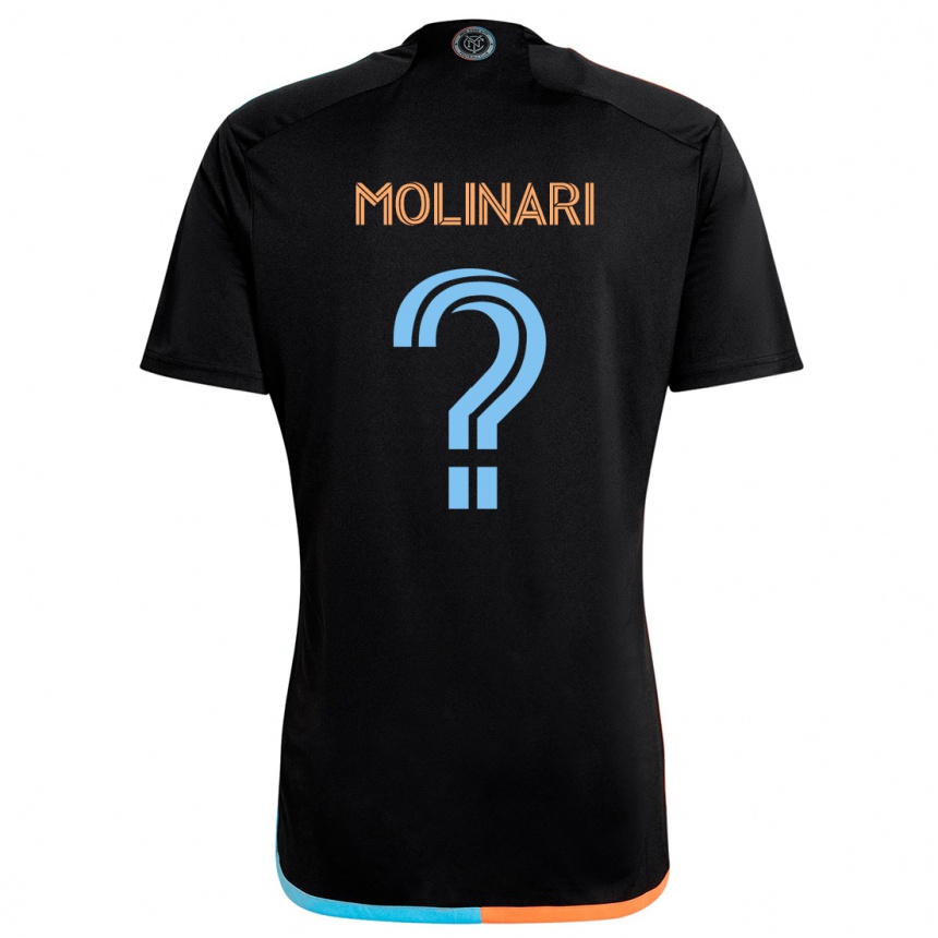 Kinder Fußball Peter Molinari #0 Schwarz Orange Blau Auswärtstrikot Trikot 2024/25 T-Shirt Luxemburg