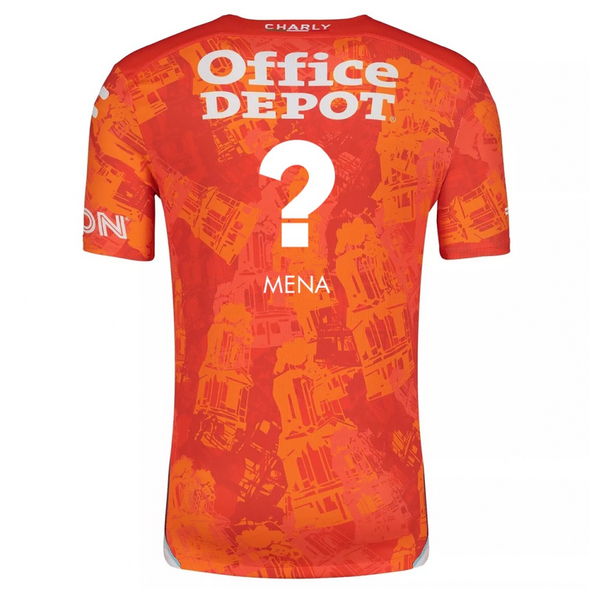 Kinder Fußball Ángel Mena #0 Orange Weiß Auswärtstrikot Trikot 2024/25 T-Shirt Luxemburg