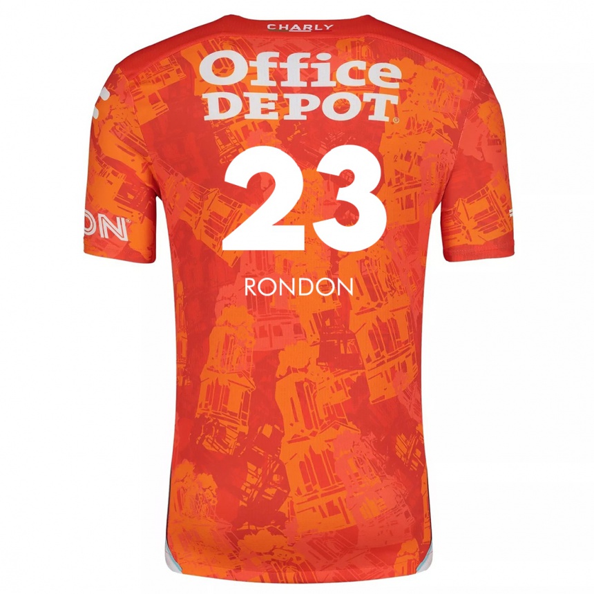 Kinder Fußball Salomón Rondón #23 Orange Weiß Auswärtstrikot Trikot 2024/25 T-Shirt Luxemburg