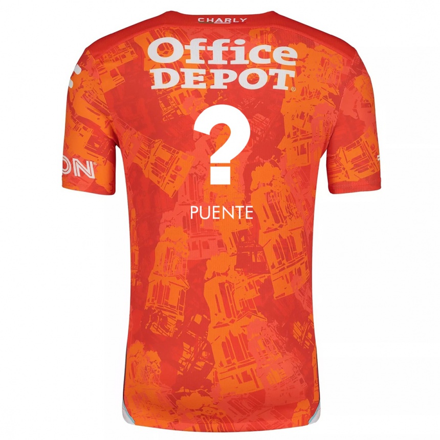 Kinder Fußball Luis Puente #0 Orange Weiß Auswärtstrikot Trikot 2024/25 T-Shirt Luxemburg