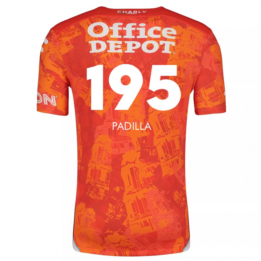 Kinder Fußball Ángel Padilla #195 Orange Weiß Auswärtstrikot Trikot 2024/25 T-Shirt Luxemburg