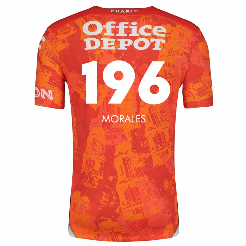 Kinder Fußball Erik Morales #196 Orange Weiß Auswärtstrikot Trikot 2024/25 T-Shirt Luxemburg