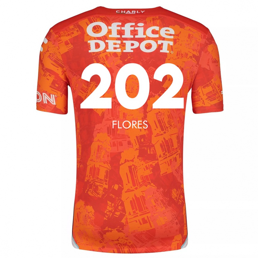 Kinder Fußball Luis Flores #202 Orange Weiß Auswärtstrikot Trikot 2024/25 T-Shirt Luxemburg