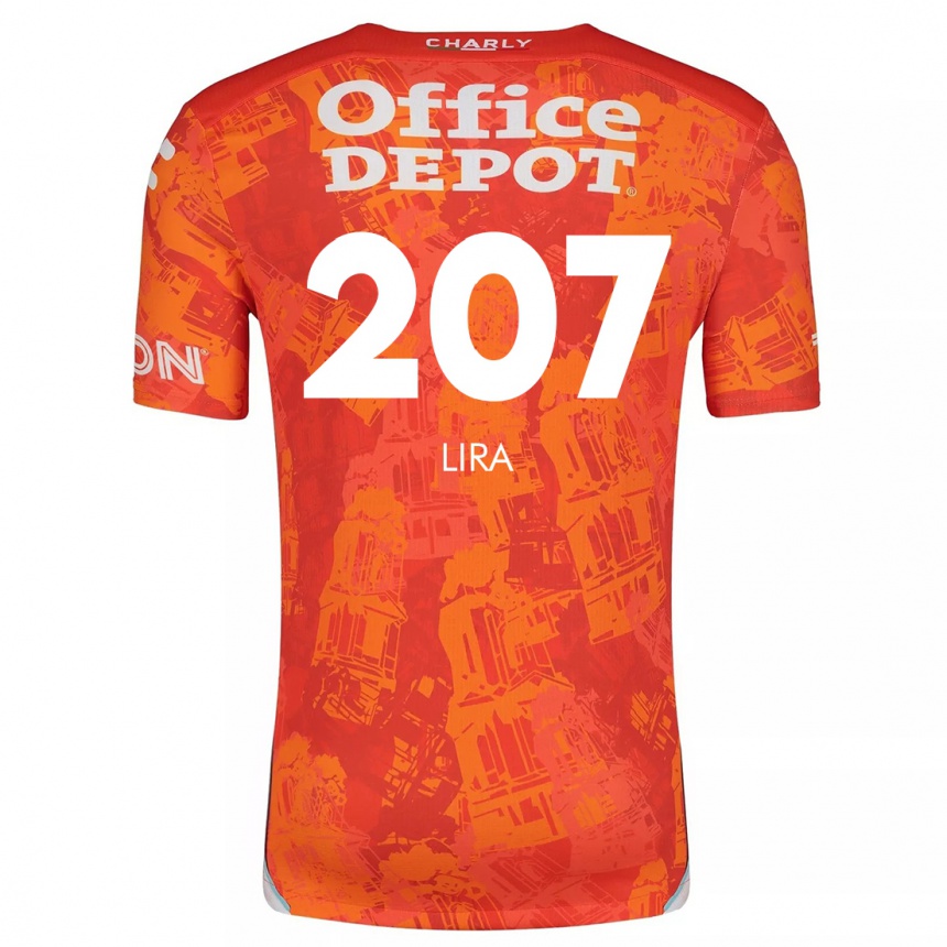 Kinder Fußball Almir Lira #207 Orange Weiß Auswärtstrikot Trikot 2024/25 T-Shirt Luxemburg