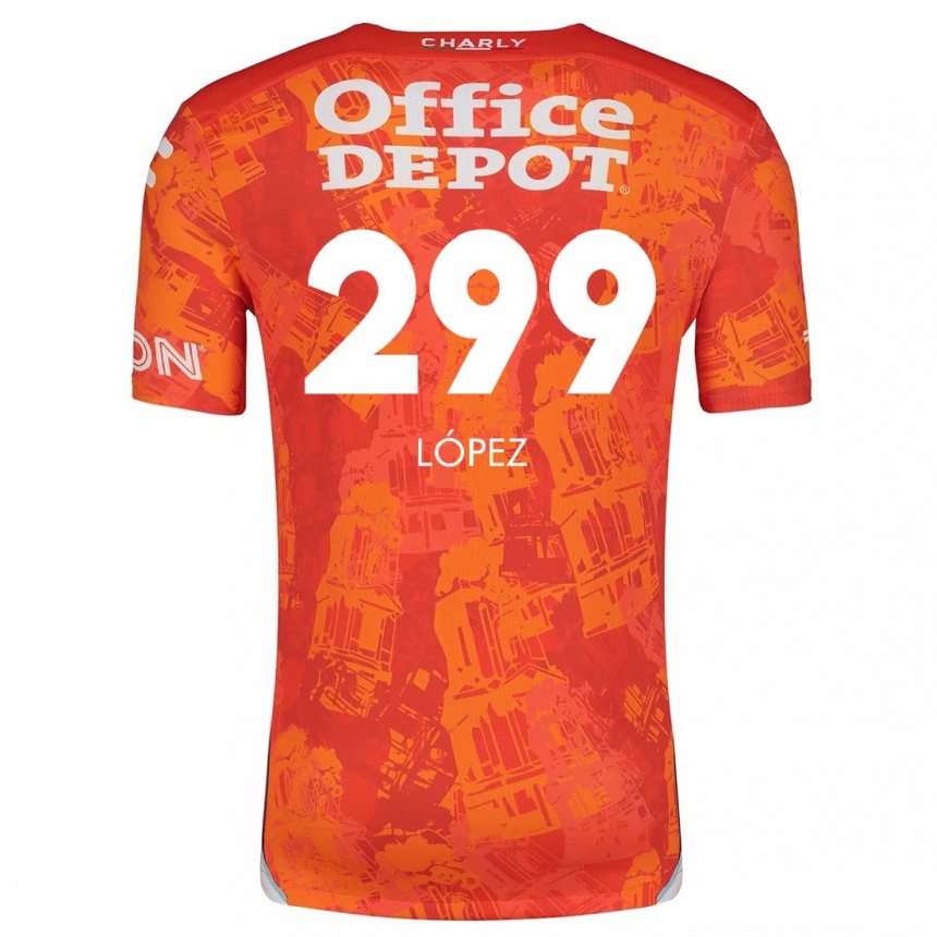 Kinder Fußball Santiago López #299 Orange Weiß Auswärtstrikot Trikot 2024/25 T-Shirt Luxemburg