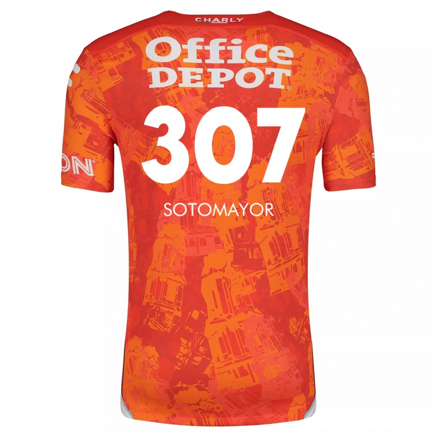 Kinder Fußball Jacob Sotomayor #307 Orange Weiß Auswärtstrikot Trikot 2024/25 T-Shirt Luxemburg