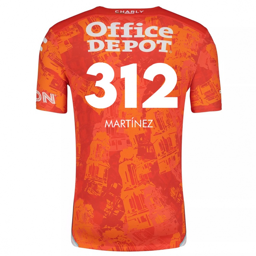 Kinder Fußball Ulises Martínez #312 Orange Weiß Auswärtstrikot Trikot 2024/25 T-Shirt Luxemburg