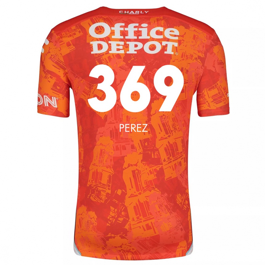 Kinder Fußball Santiago Pérez #369 Orange Weiß Auswärtstrikot Trikot 2024/25 T-Shirt Luxemburg