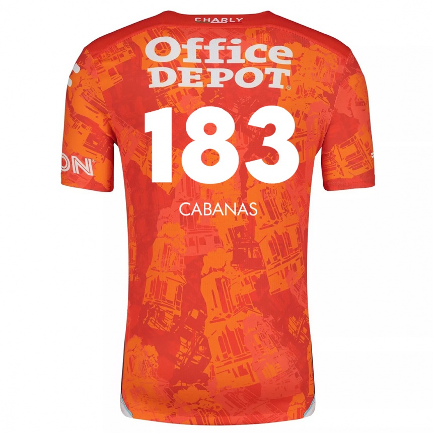 Kinder Fußball Mauricio Cabañas #183 Orange Weiß Auswärtstrikot Trikot 2024/25 T-Shirt Luxemburg