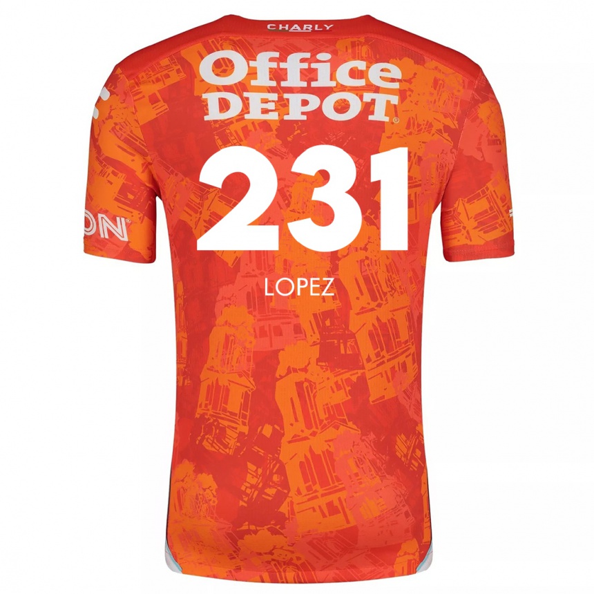 Kinder Fußball Víctor López #231 Orange Weiß Auswärtstrikot Trikot 2024/25 T-Shirt Luxemburg