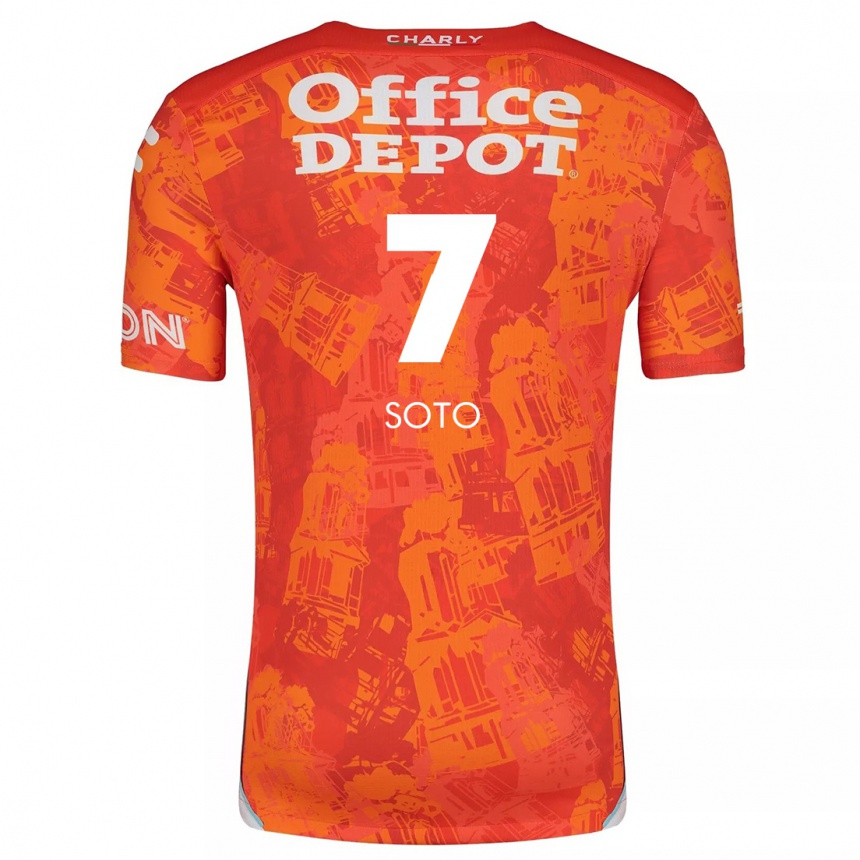 Kinder Fußball Alice Soto #7 Orange Weiß Auswärtstrikot Trikot 2024/25 T-Shirt Luxemburg