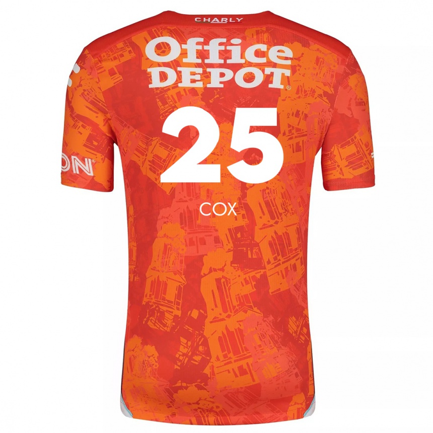 Kinder Fußball Marta Cox #25 Orange Weiß Auswärtstrikot Trikot 2024/25 T-Shirt Luxemburg