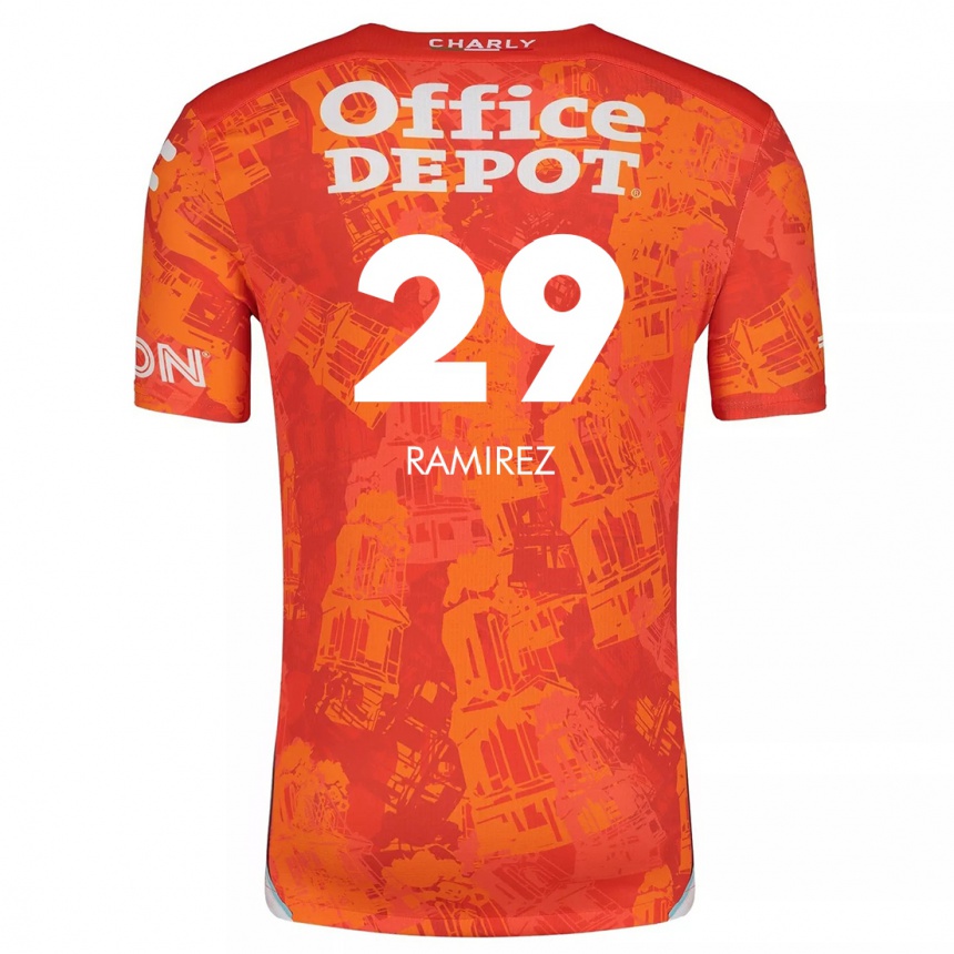 Kinder Fußball Elliana Ramirez #29 Orange Weiß Auswärtstrikot Trikot 2024/25 T-Shirt Luxemburg