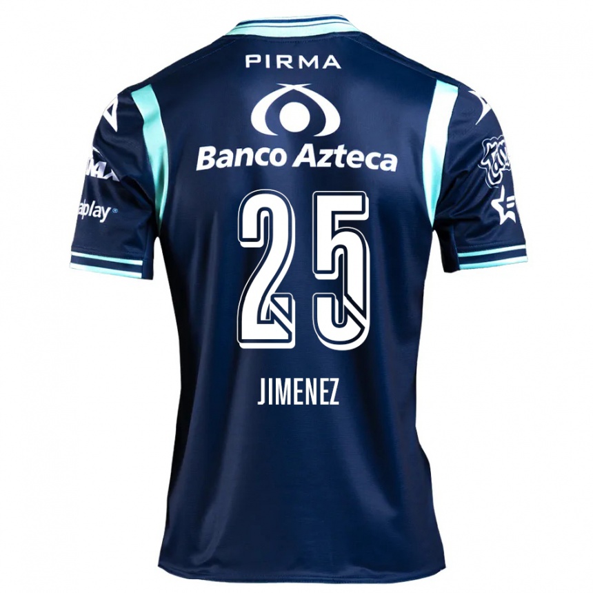 Kinder Fußball Miguel Jiménez #25 Navy Blau Auswärtstrikot Trikot 2024/25 T-Shirt Luxemburg