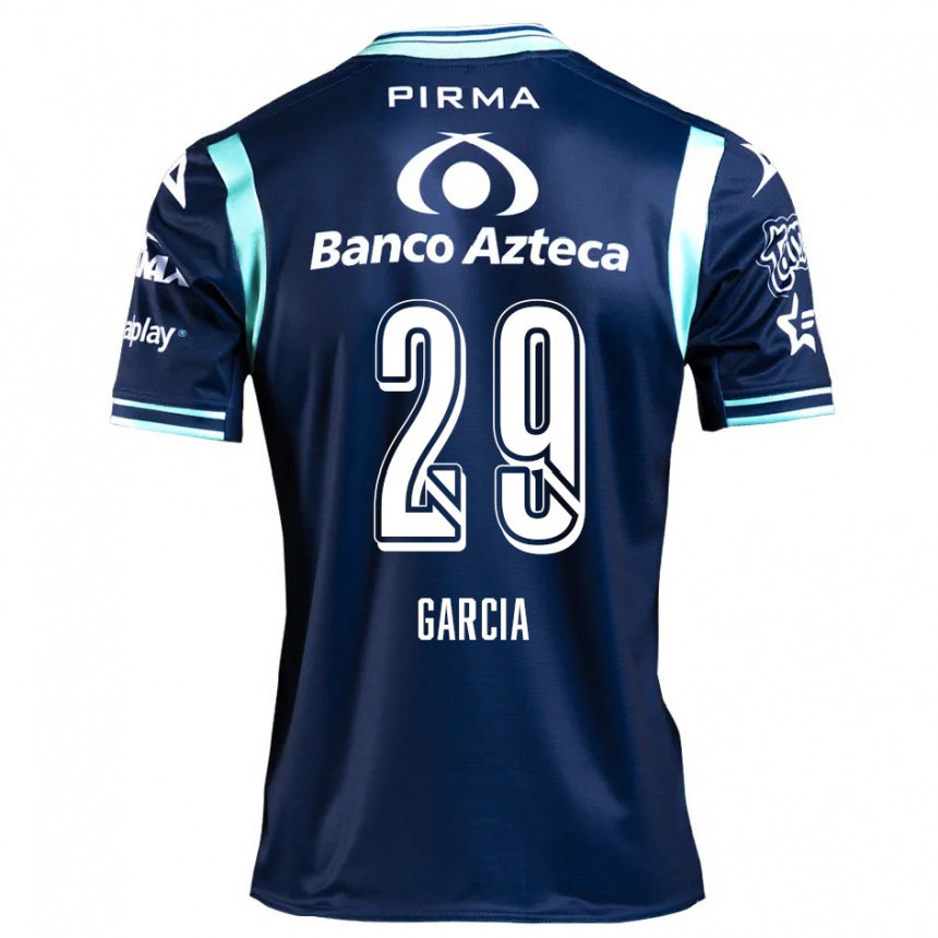 Kinder Fußball Emiliano García #29 Navy Blau Auswärtstrikot Trikot 2024/25 T-Shirt Luxemburg