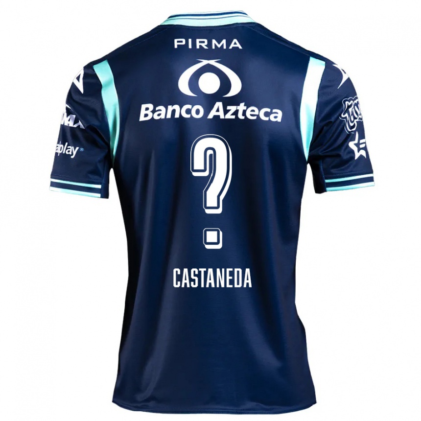 Kinder Fußball Christian Castañeda #0 Navy Blau Auswärtstrikot Trikot 2024/25 T-Shirt Luxemburg