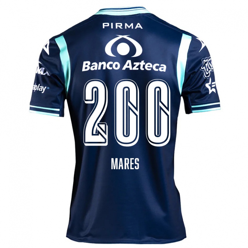 Kinder Fußball Cristian Mares #200 Navy Blau Auswärtstrikot Trikot 2024/25 T-Shirt Luxemburg