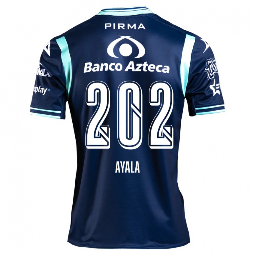 Kinder Fußball Diego Ayala #202 Navy Blau Auswärtstrikot Trikot 2024/25 T-Shirt Luxemburg