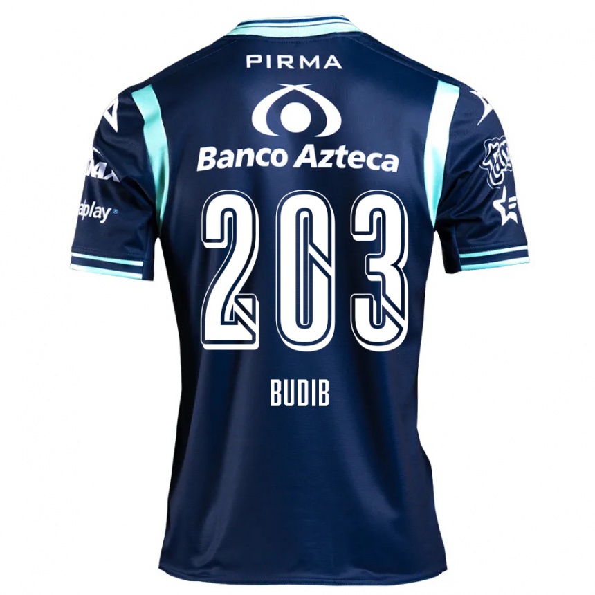 Kinder Fußball Pedro Budib #203 Navy Blau Auswärtstrikot Trikot 2024/25 T-Shirt Luxemburg