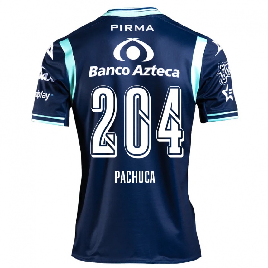 Kinder Fußball José Pachuca #204 Navy Blau Auswärtstrikot Trikot 2024/25 T-Shirt Luxemburg