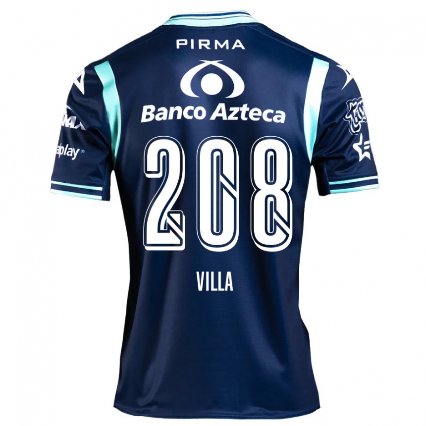 Kinder Fußball Patrick Villa #208 Navy Blau Auswärtstrikot Trikot 2024/25 T-Shirt Luxemburg