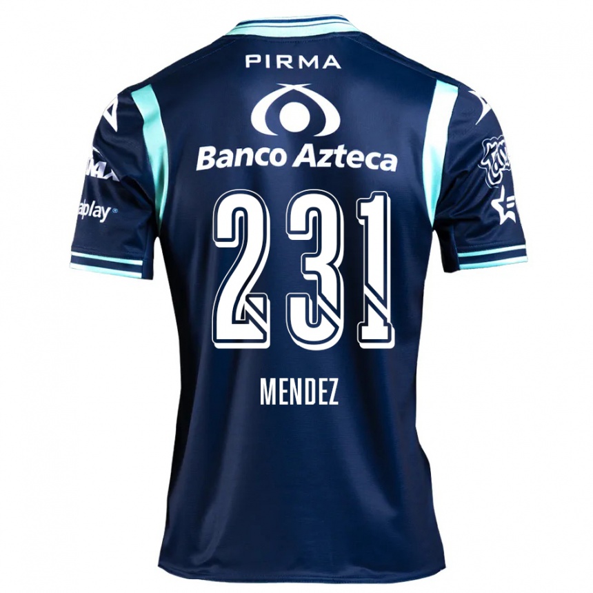 Kinder Fußball Alejandro Méndez #231 Navy Blau Auswärtstrikot Trikot 2024/25 T-Shirt Luxemburg