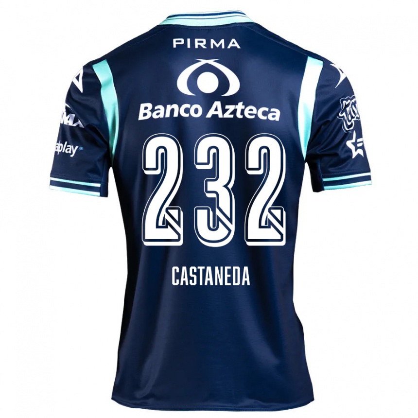 Kinder Fußball Ángel Castañeda #232 Navy Blau Auswärtstrikot Trikot 2024/25 T-Shirt Luxemburg