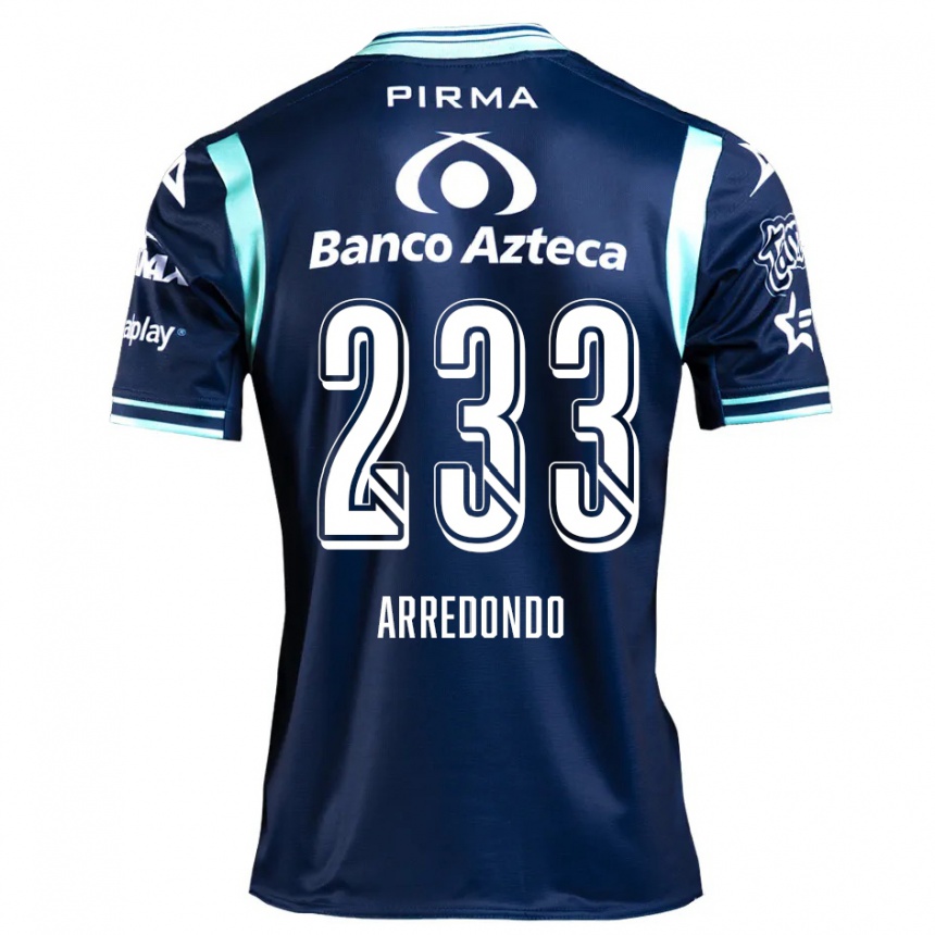 Kinder Fußball Ángel Arredondo #233 Navy Blau Auswärtstrikot Trikot 2024/25 T-Shirt Luxemburg