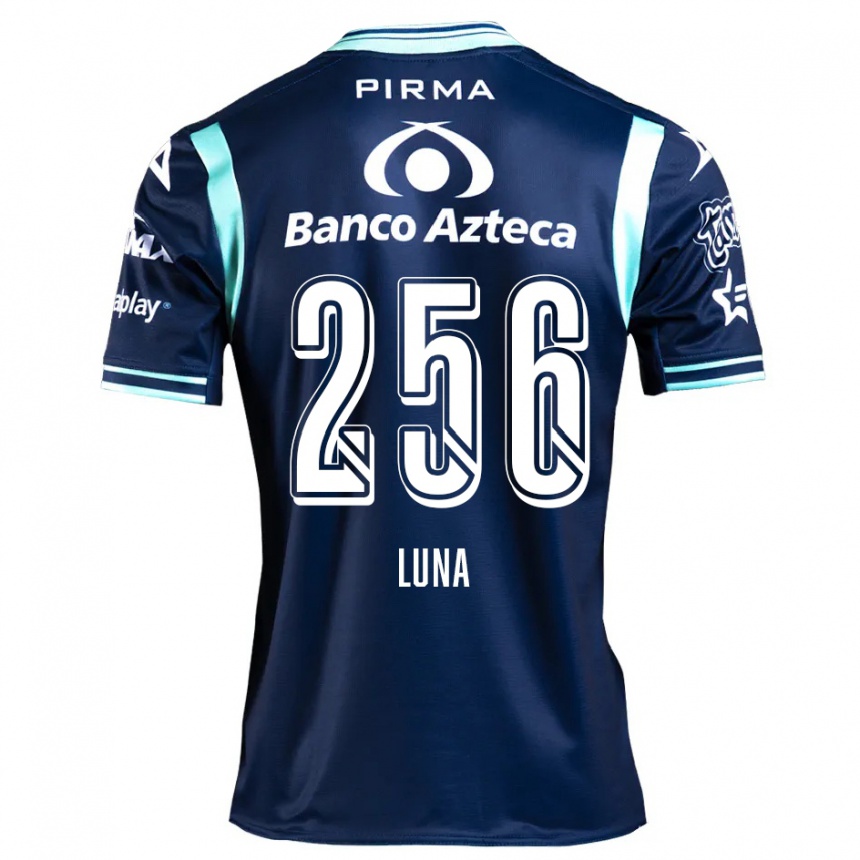 Kinder Fußball Ángel Luna #256 Navy Blau Auswärtstrikot Trikot 2024/25 T-Shirt Luxemburg