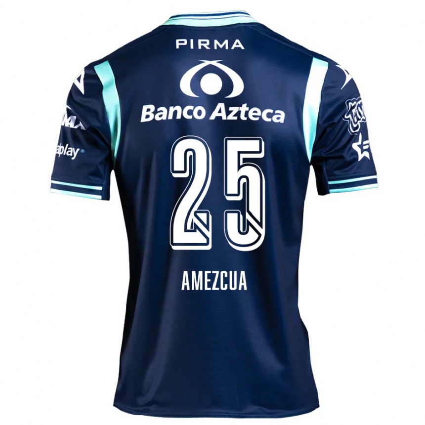 Kinder Fußball Mariana Amezcua #25 Navy Blau Auswärtstrikot Trikot 2024/25 T-Shirt Luxemburg