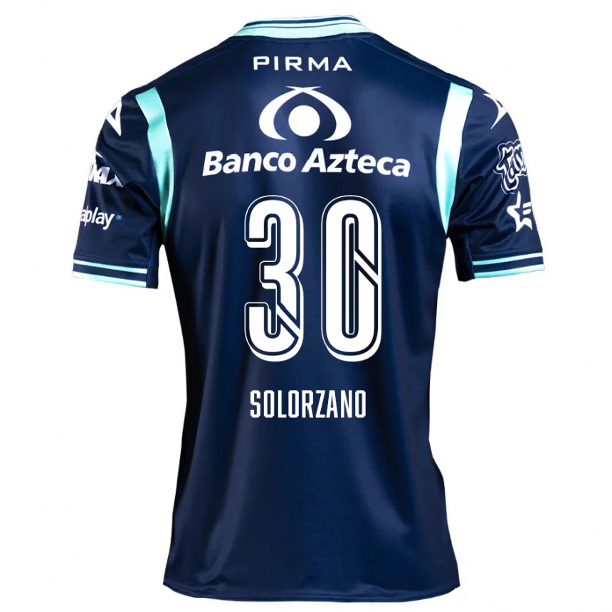 Kinder Fußball Aisha Solórzano #30 Navy Blau Auswärtstrikot Trikot 2024/25 T-Shirt Luxemburg