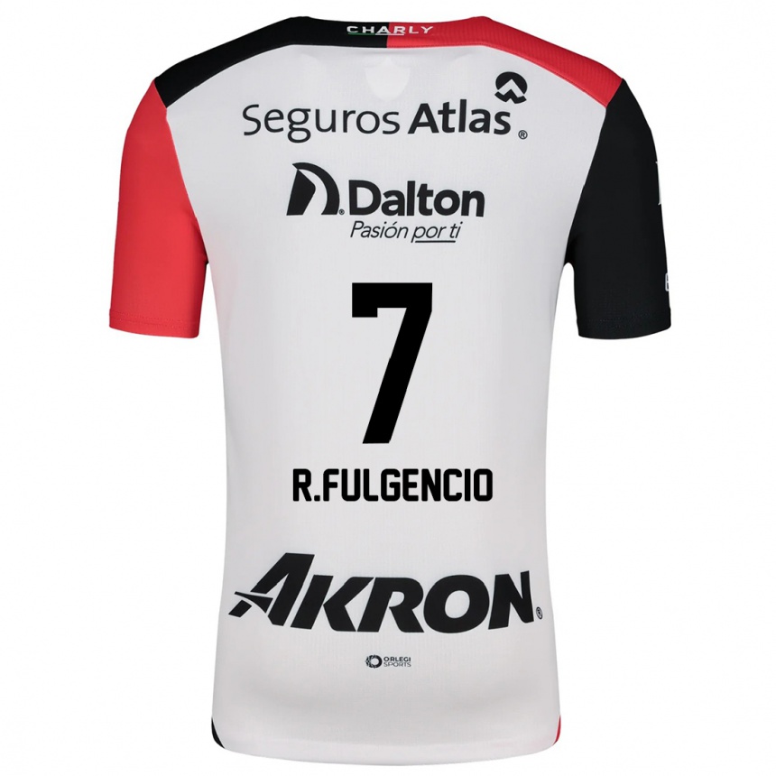 Kinder Fußball Raymundo Fulgencio #7 Weiß Rot Schwarz Auswärtstrikot Trikot 2024/25 T-Shirt Luxemburg