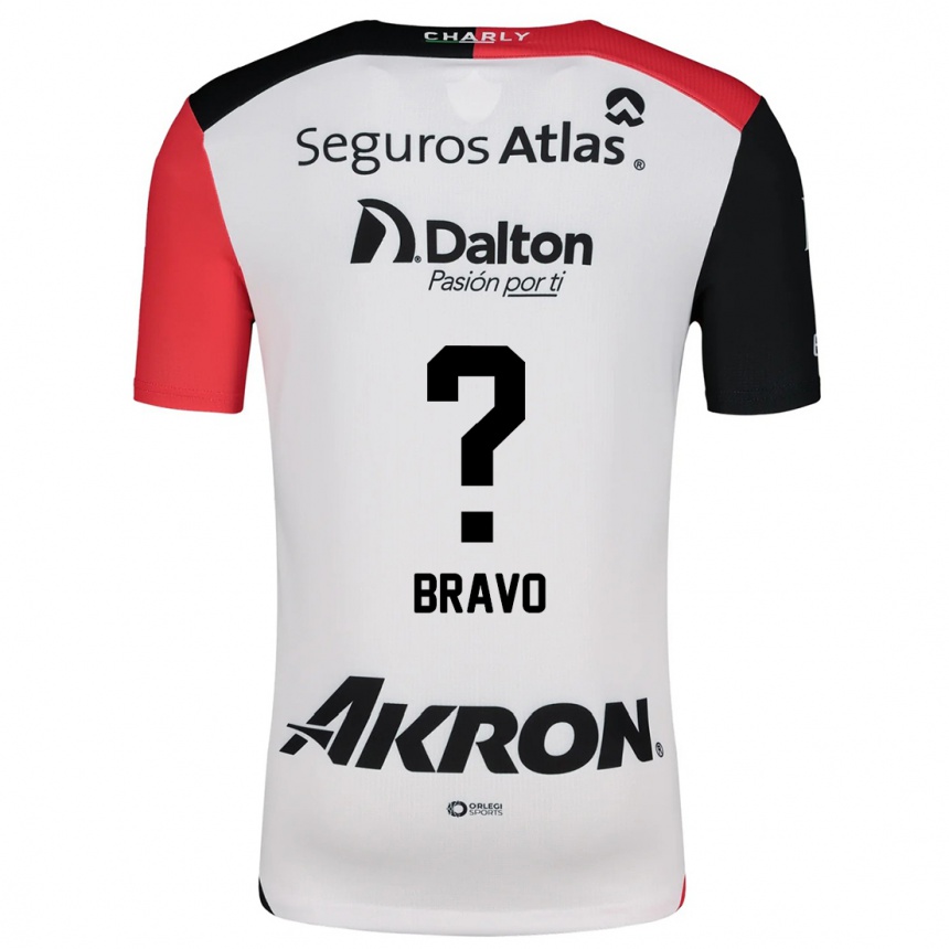 Kinder Fußball Alejandro Bravo #0 Weiß Rot Schwarz Auswärtstrikot Trikot 2024/25 T-Shirt Luxemburg