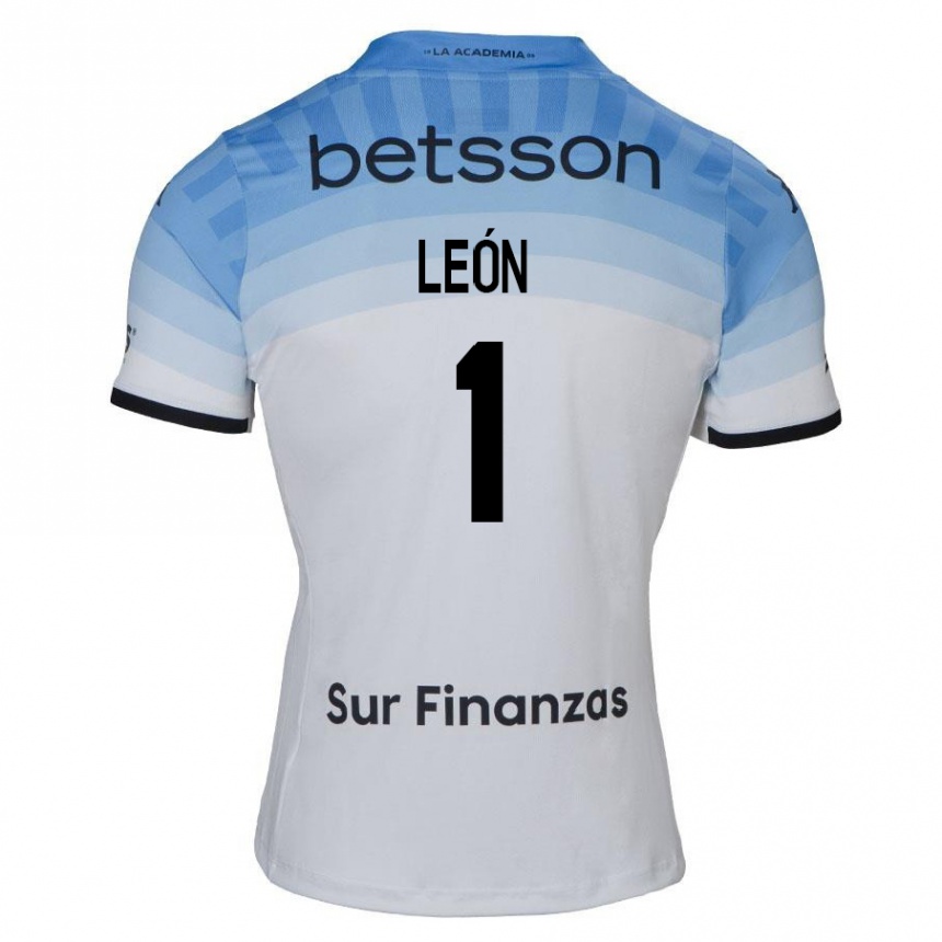 Kinder Fußball Roberto León #1 Weiß Blau Schwarz Auswärtstrikot Trikot 2024/25 T-Shirt Luxemburg