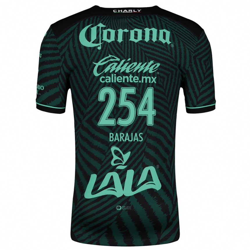 Kinder Fußball Sergio Barajas #254 Schwarz Grün Auswärtstrikot Trikot 2024/25 T-Shirt Luxemburg