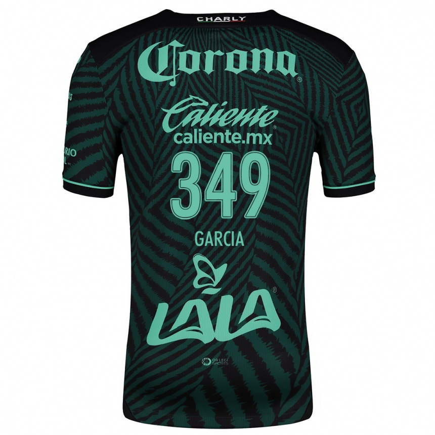 Kinder Fußball Diego García #349 Schwarz Grün Auswärtstrikot Trikot 2024/25 T-Shirt Luxemburg