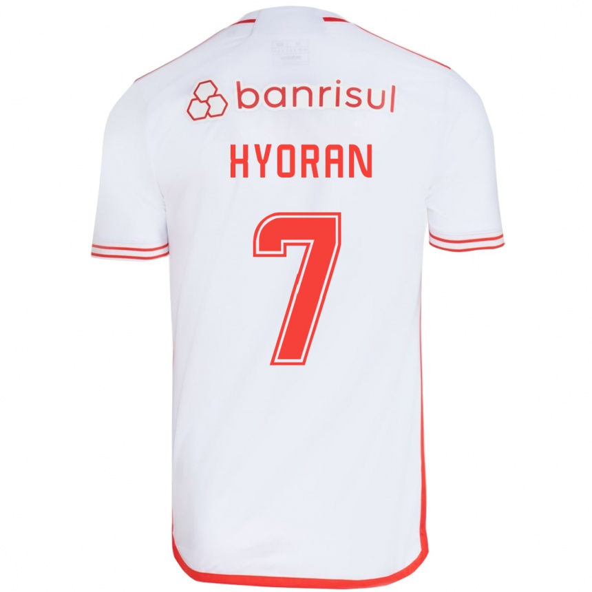 Kinder Fußball Hyoran #7 Weiß Rot Auswärtstrikot Trikot 2024/25 T-Shirt Luxemburg