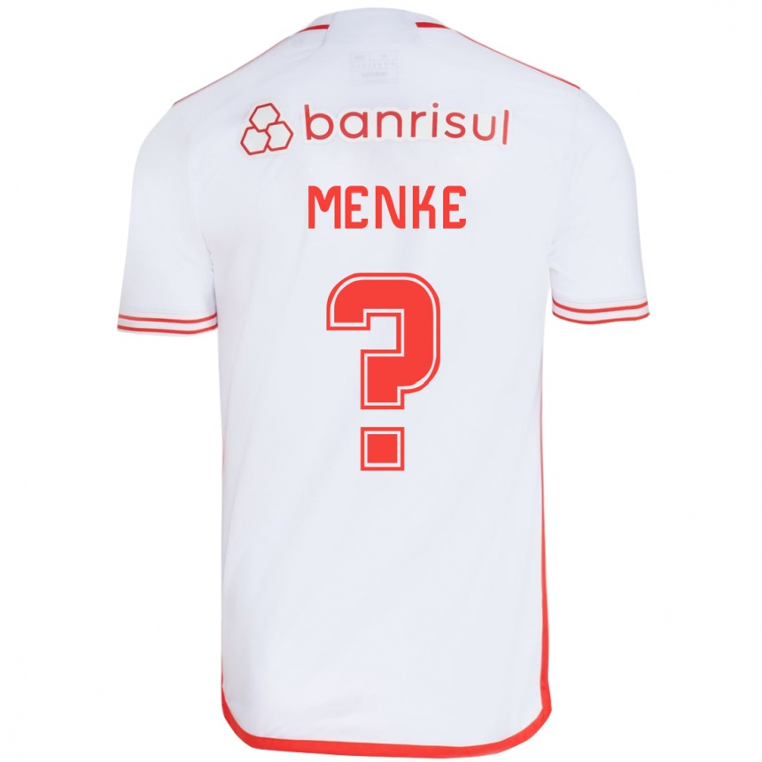 Kinder Fußball Henrique Menke #0 Weiß Rot Auswärtstrikot Trikot 2024/25 T-Shirt Luxemburg