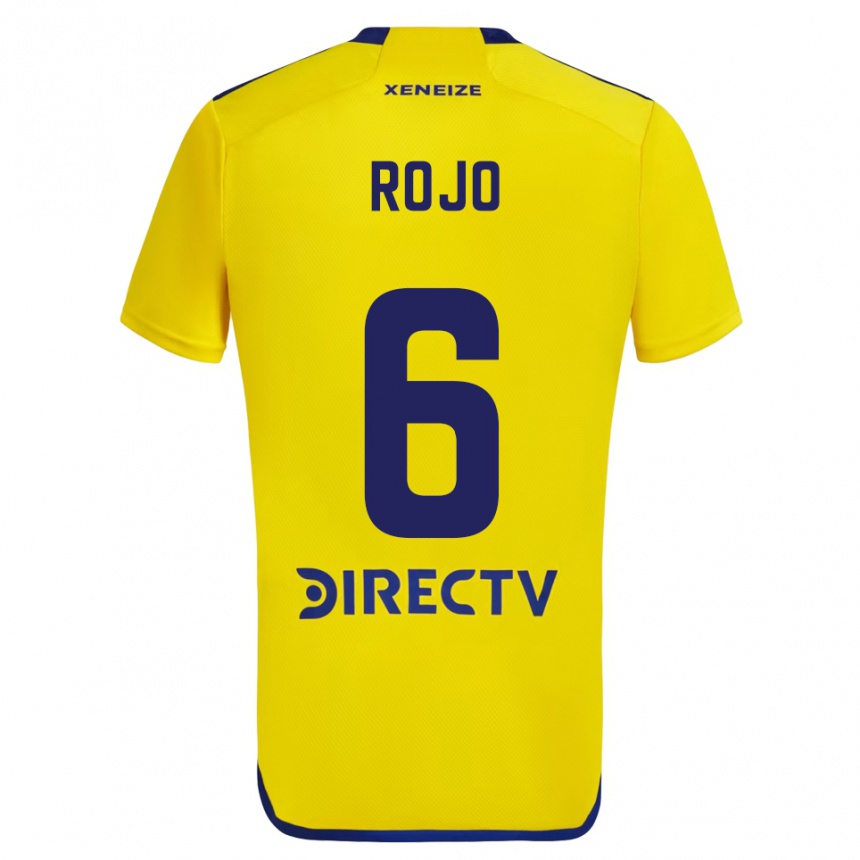 Kinder Fußball Marcos Rojo #6 Gelb Blau Auswärtstrikot Trikot 2024/25 T-Shirt Luxemburg