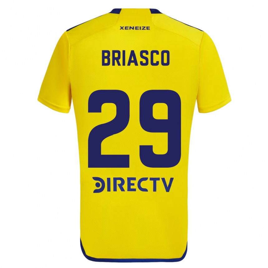 Kinder Fußball Norberto Briasco #29 Gelb Blau Auswärtstrikot Trikot 2024/25 T-Shirt Luxemburg