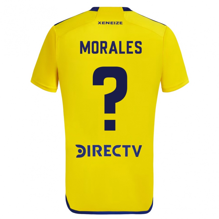 Kinder Fußball Gonzalo Morales #0 Gelb Blau Auswärtstrikot Trikot 2024/25 T-Shirt Luxemburg