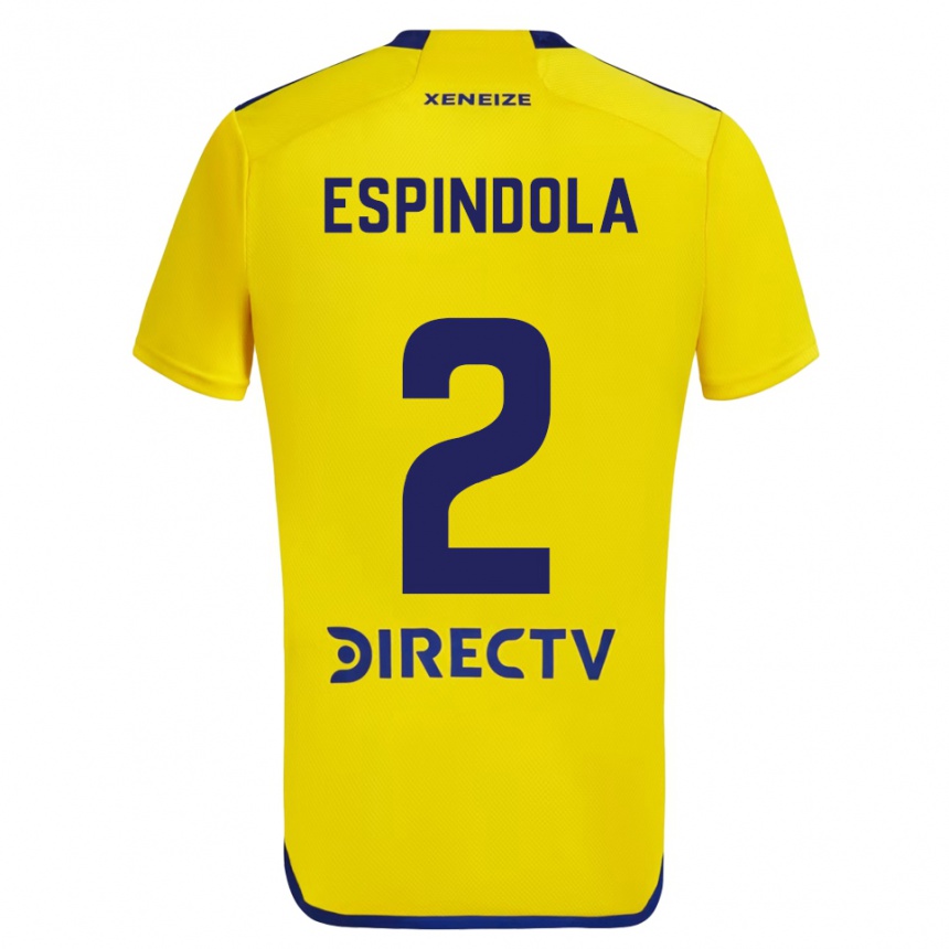 Kinder Fußball Noelia Espindola #2 Gelb Blau Auswärtstrikot Trikot 2024/25 T-Shirt Luxemburg