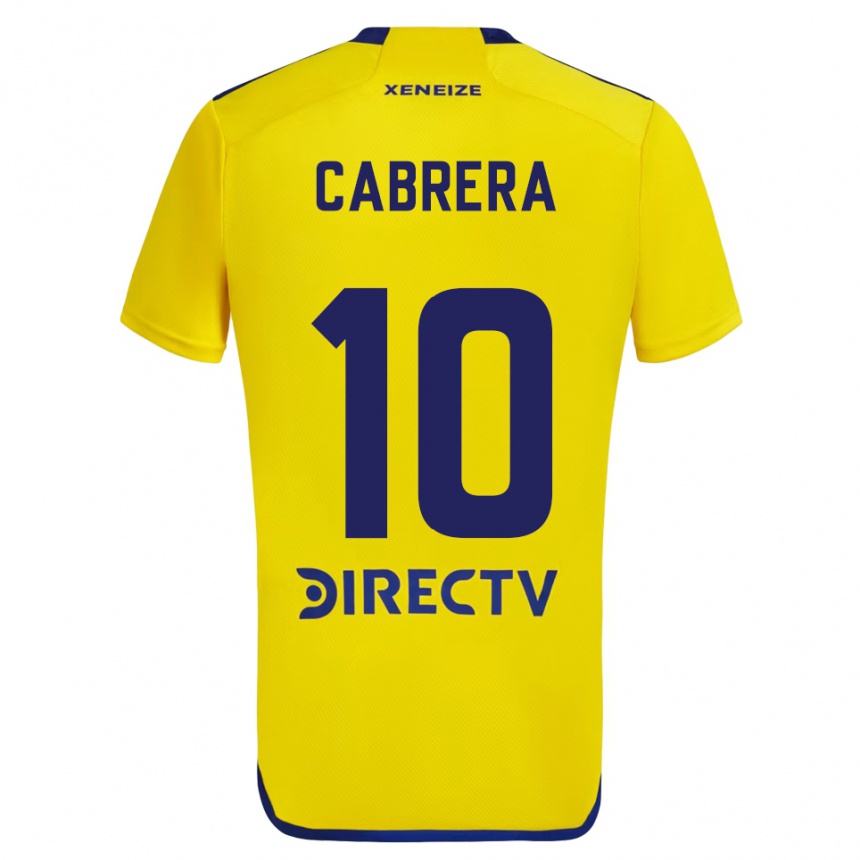 Kinder Fußball Micaela Cabrera #10 Gelb Blau Auswärtstrikot Trikot 2024/25 T-Shirt Luxemburg