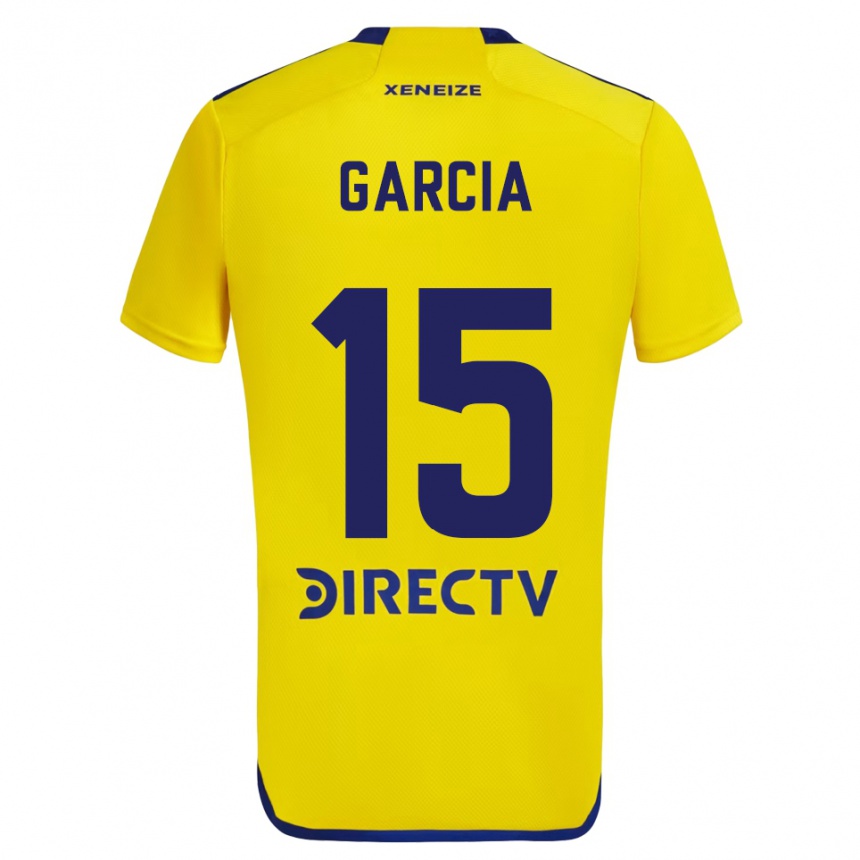 Kinder Fußball Ramiro Garcia #15 Gelb Blau Auswärtstrikot Trikot 2024/25 T-Shirt Luxemburg