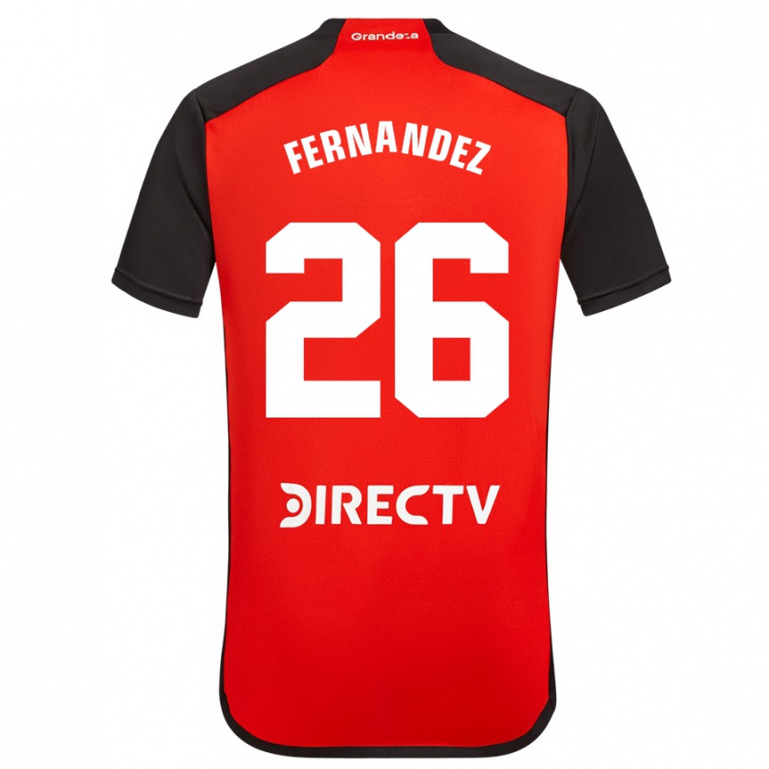 Kinder Fußball Nacho Fernández #26 Rot Schwarz Weiß Auswärtstrikot Trikot 2024/25 T-Shirt Luxemburg