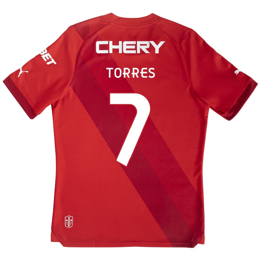 Kinder Fußball Joaquín Torres #7 Rot-Weiss Auswärtstrikot Trikot 2024/25 T-Shirt Luxemburg