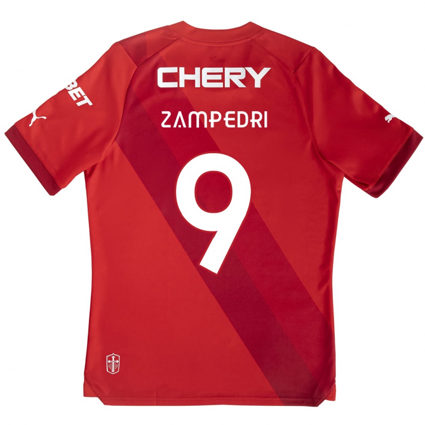 Kinder Fußball Fernando Zampedri #9 Rot-Weiss Auswärtstrikot Trikot 2024/25 T-Shirt Luxemburg