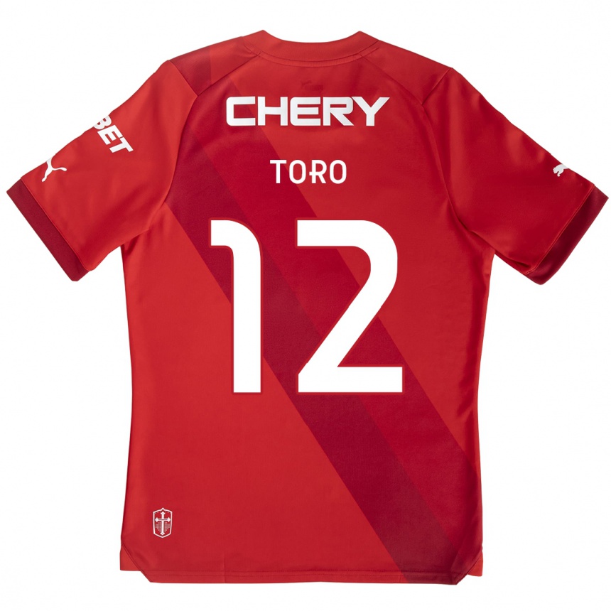 Kinder Fußball Ian Toro #12 Rot-Weiss Auswärtstrikot Trikot 2024/25 T-Shirt Luxemburg