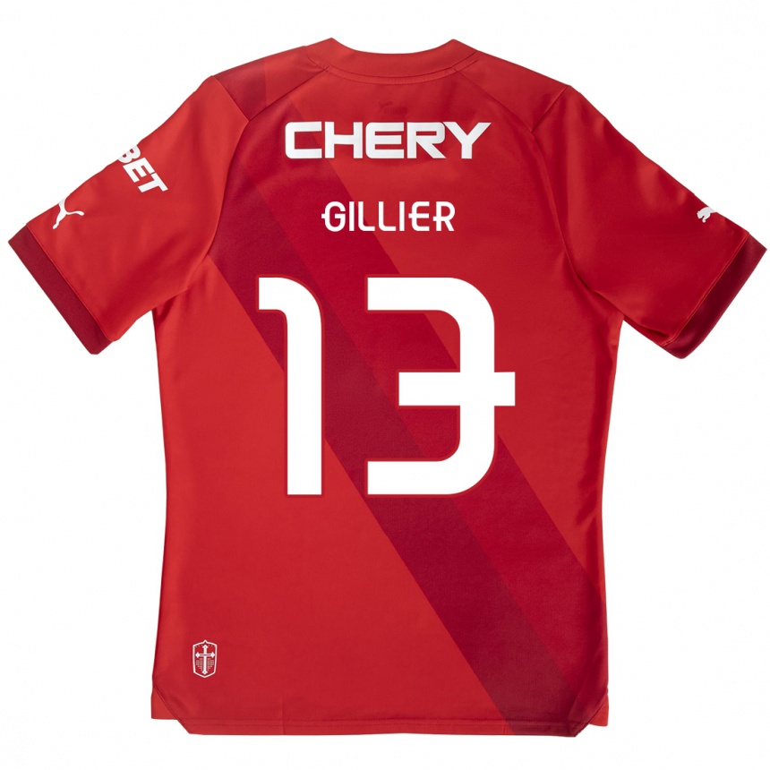 Kinder Fußball Thomas Gillier #13 Rot-Weiss Auswärtstrikot Trikot 2024/25 T-Shirt Luxemburg